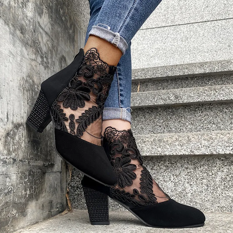 ⏳ Last Chance 49% OFF! Women's Lace High Heels Sandals