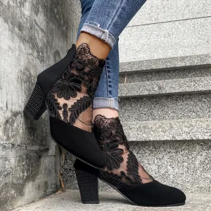 ⏳ Last Chance 49% OFF! Women's Lace High Heels Sandals