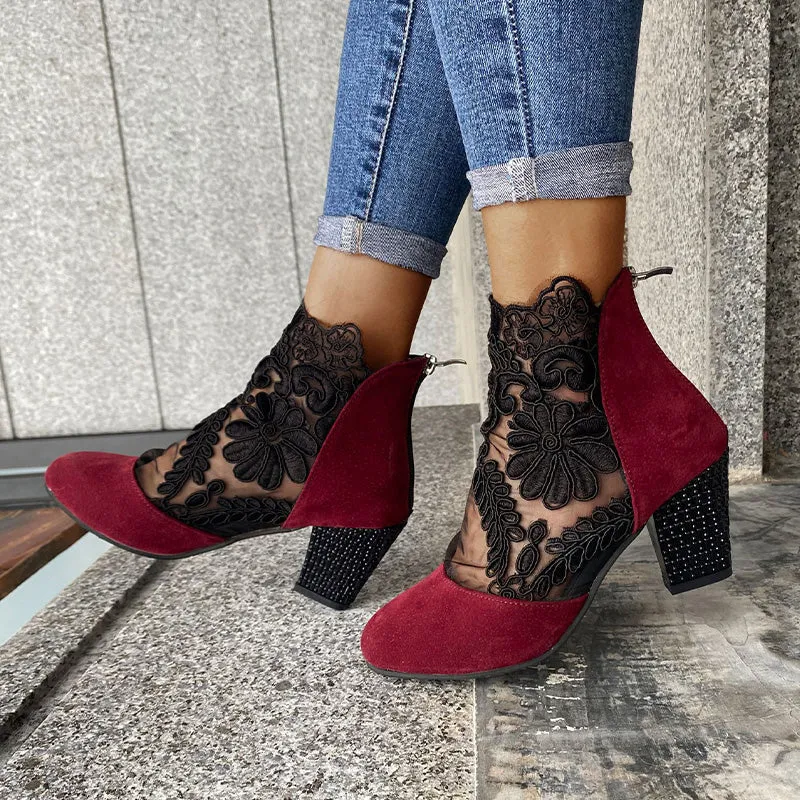 ⏳ Last Chance 49% OFF! Women's Lace High Heels Sandals