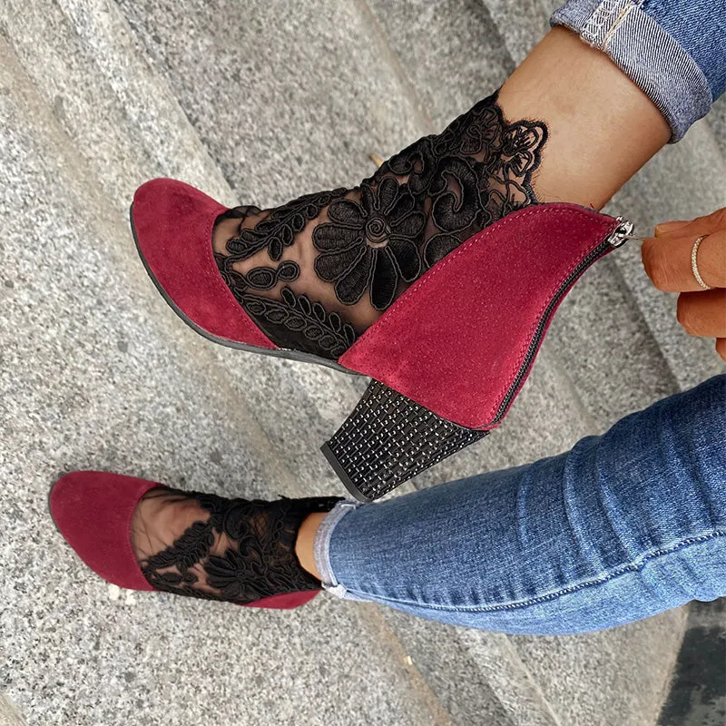 ⏳ Last Chance 49% OFF! Women's Lace High Heels Sandals