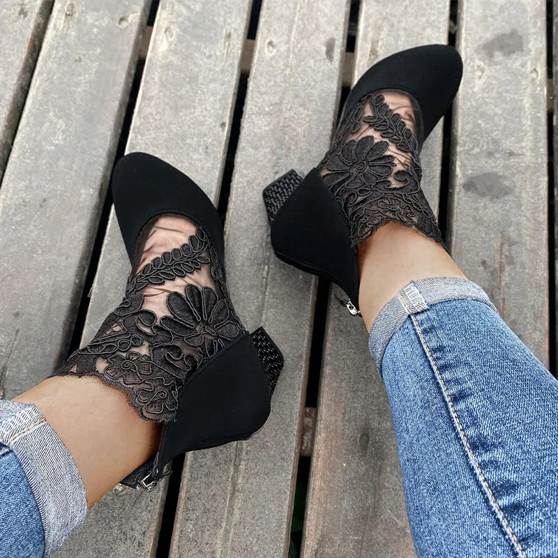 ⏳ Last Chance 49% OFF! Women's Lace High Heels Sandals