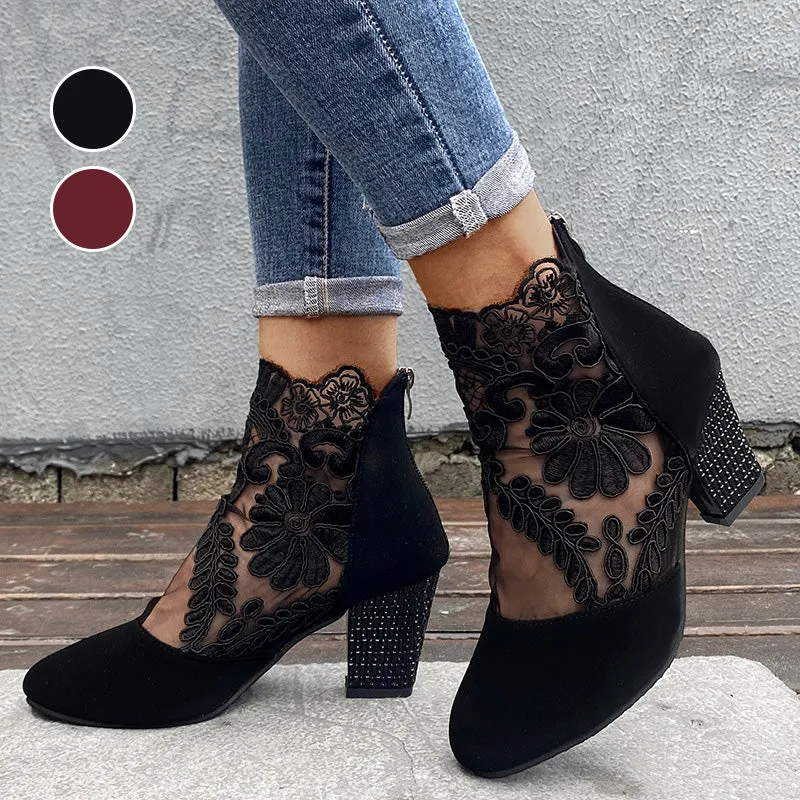 ⏳ Last Chance 49% OFF! Women's Lace High Heels Sandals