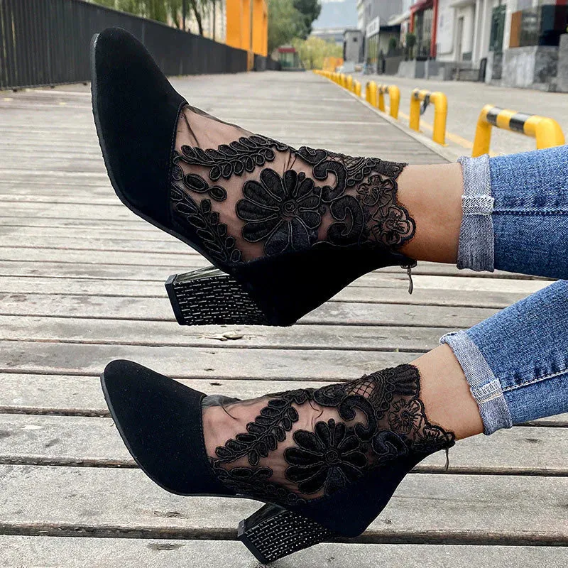 ⏳ Last Chance 49% OFF! Women's Lace High Heels Sandals
