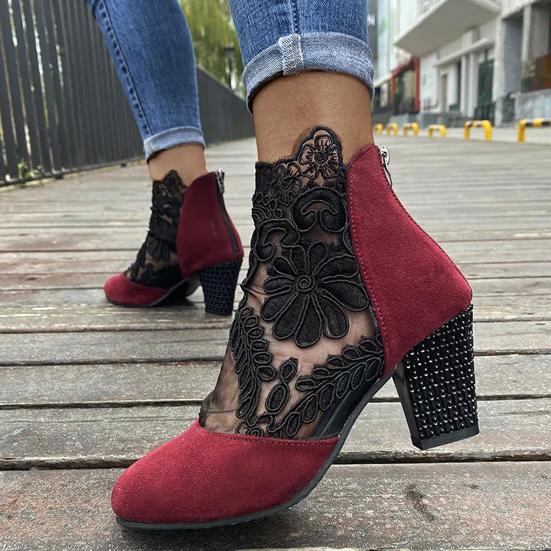 🔥 SUMMER SALE🔥 Women's Lace High Heels Sandals