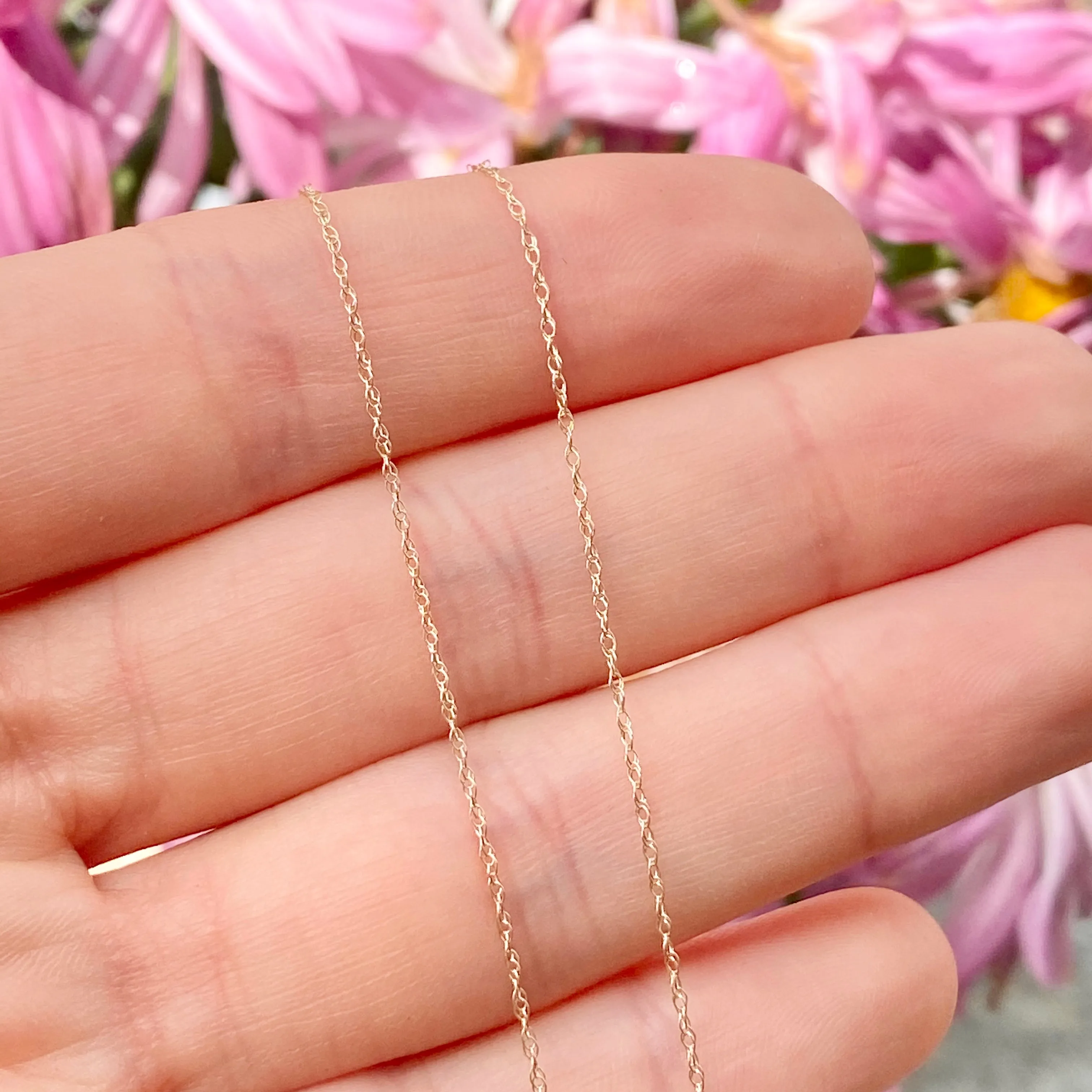 10KT Yellow Gold .85mm Rope Chain Necklace
