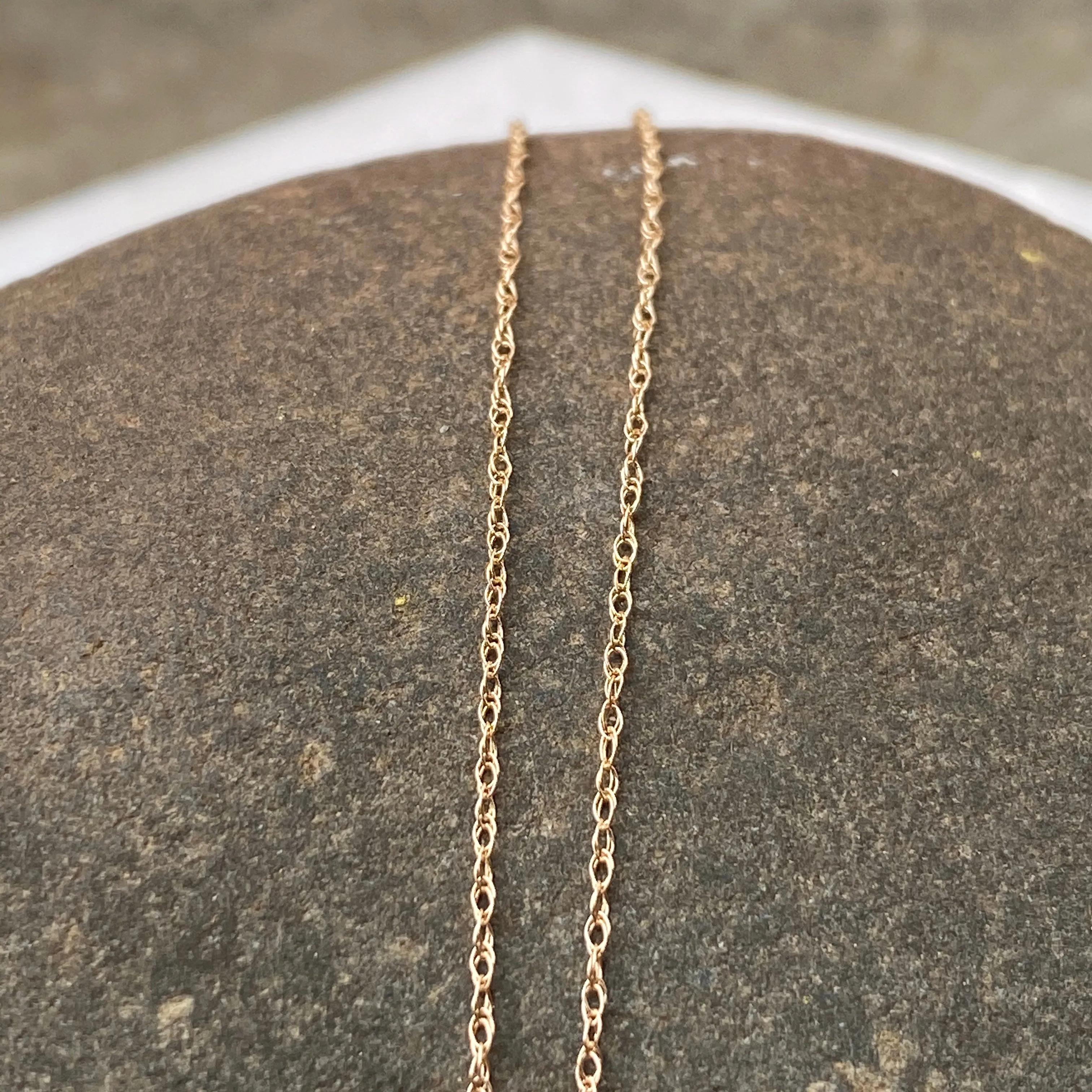 10KT Yellow Gold .85mm Rope Chain Necklace