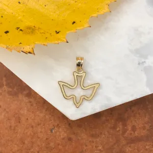 10KT Yellow Gold Cut-Out Dove Pendant Charm