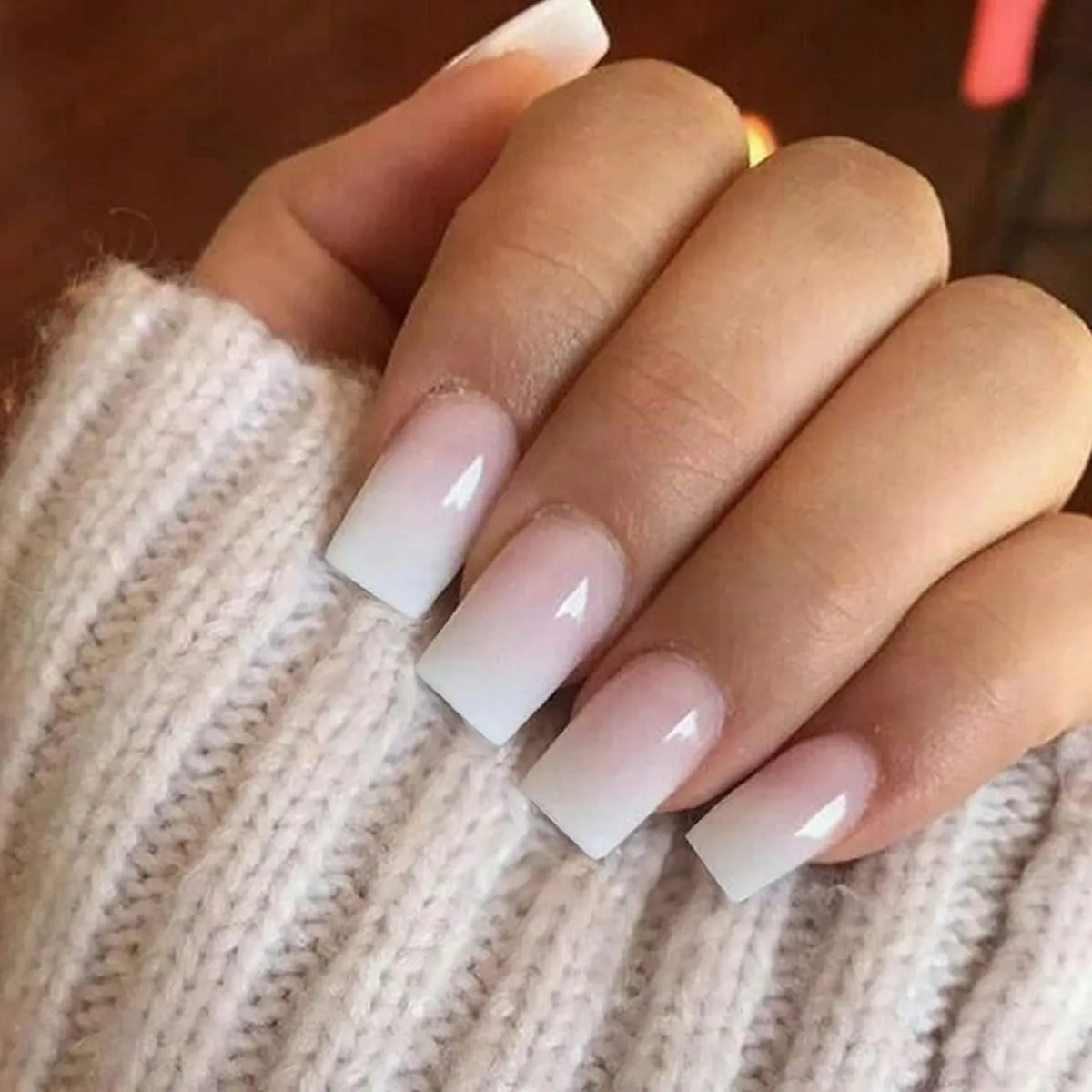 12Packs French Tip Press on Nails- OPkssnails Press on Nails Medium Almond And Square,Reusable Glue On Nails, Gel Fake Nails for Women, Stick On Nails Kit 12 Sizes-12styles