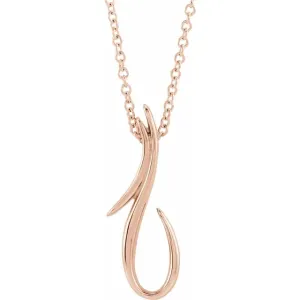 14K Rose Freeform 16-18" Necklace