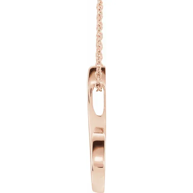 14K Rose Freeform 16-18" Necklace