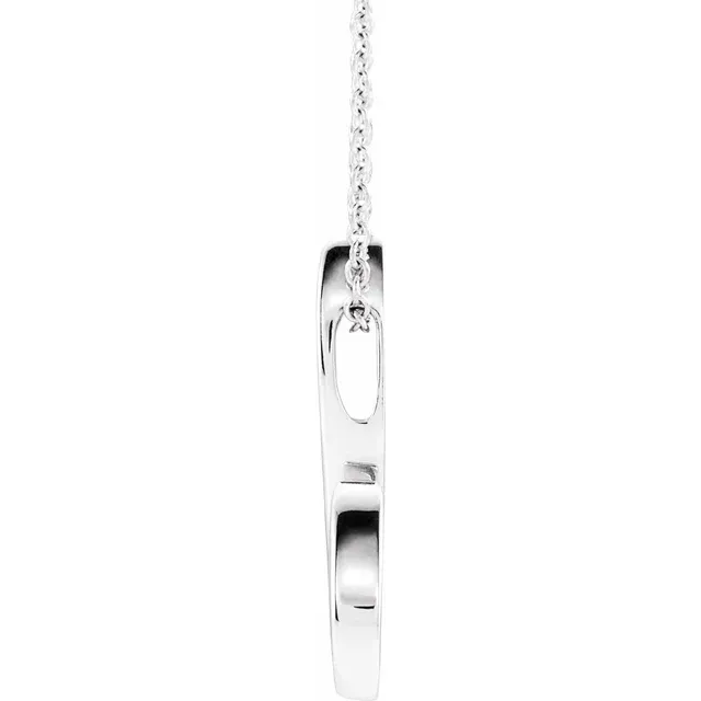 14K White Freeform 16-18" Necklace