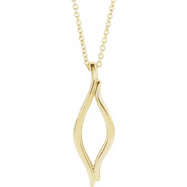 14K Yellow Freeform 16-18" Necklace