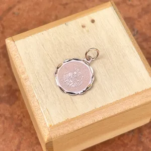 14KT Rose Gold Saint Christopher Medal Pendant Charm