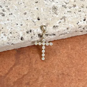 14KT Yellow Gold Bezel 1/10 CT Diamond Pendant Charm