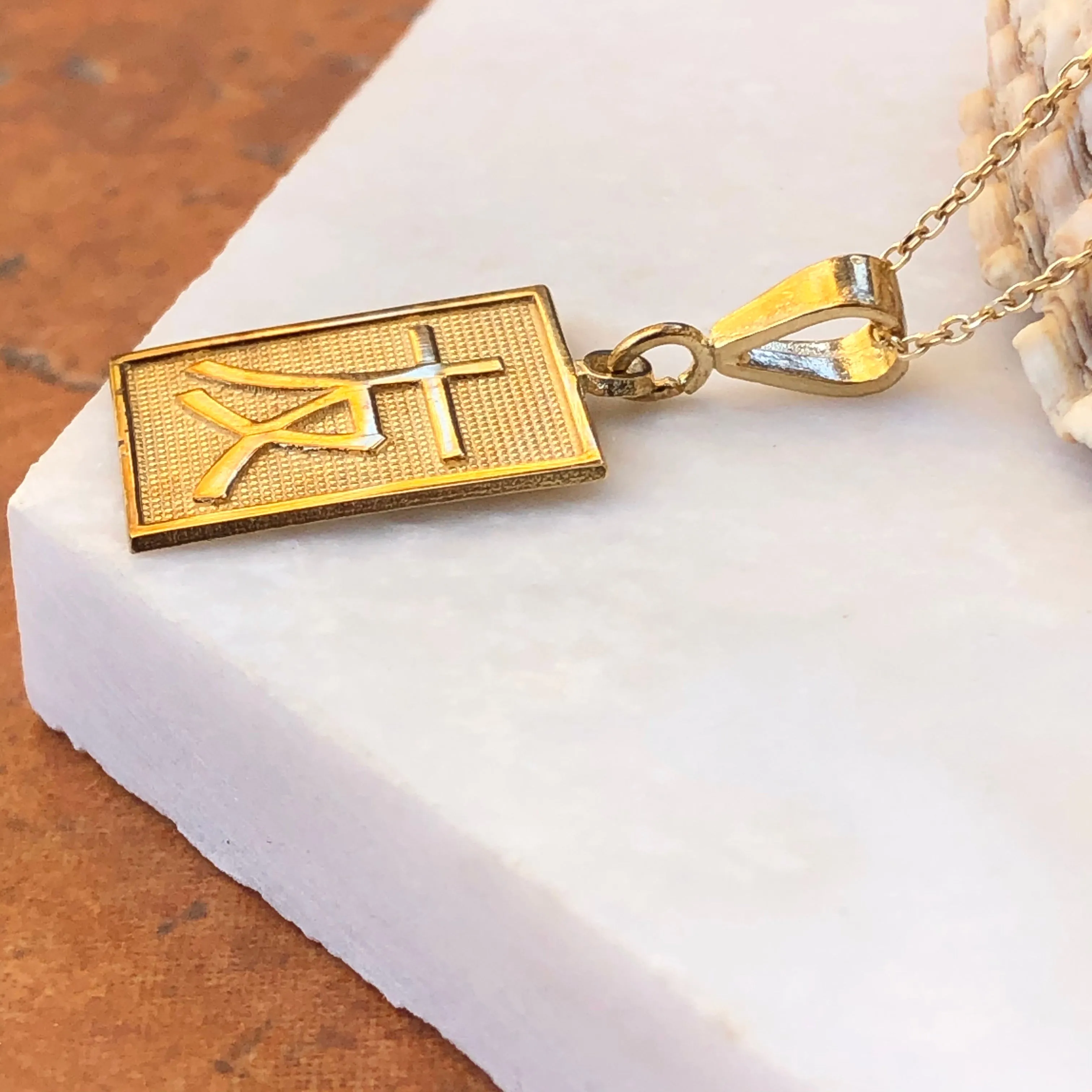 14KT Yellow Gold Chinese "Friend" Pendant
