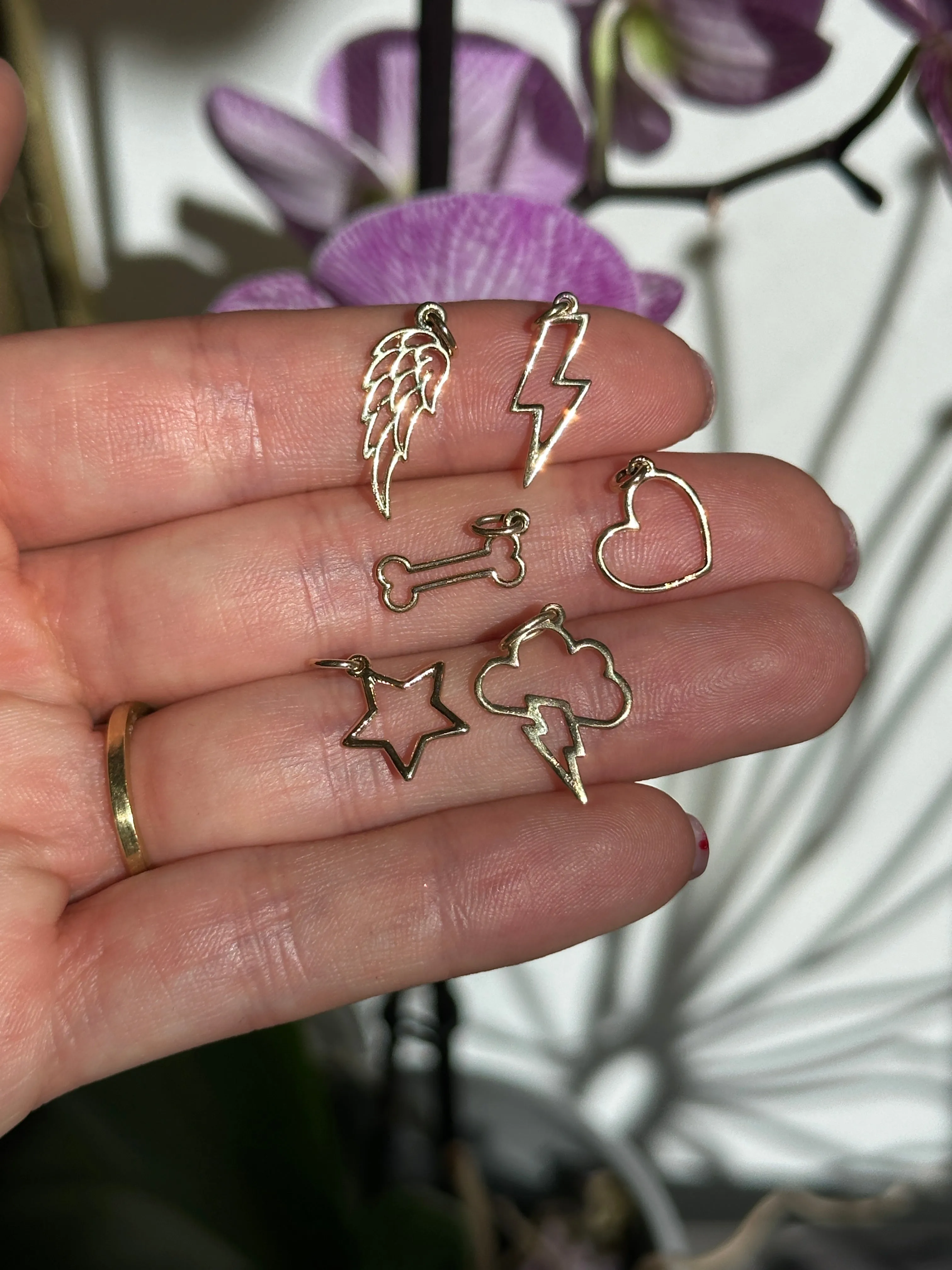14KT Yellow Gold Cut-Out Heart Pendant Charm