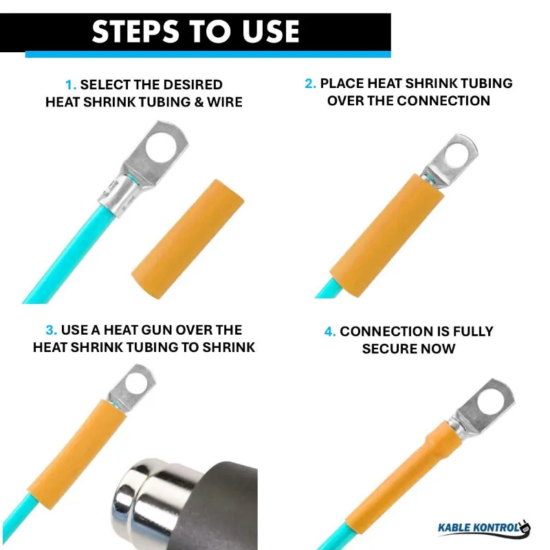 2:1 - Single Wall Polyolefin - Heat Shrink Tubing - Orange