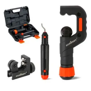 3 Piece Tube Pipe Cutter Set | Heavy Duty Copper Pipe PVC Thin Steel Cut with Deburring Tool
