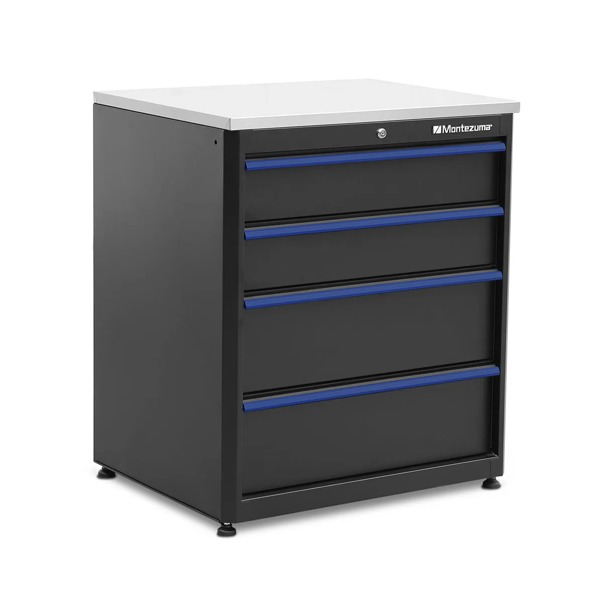4-Drawer Base Cabinet with Stainless Steel Worktop