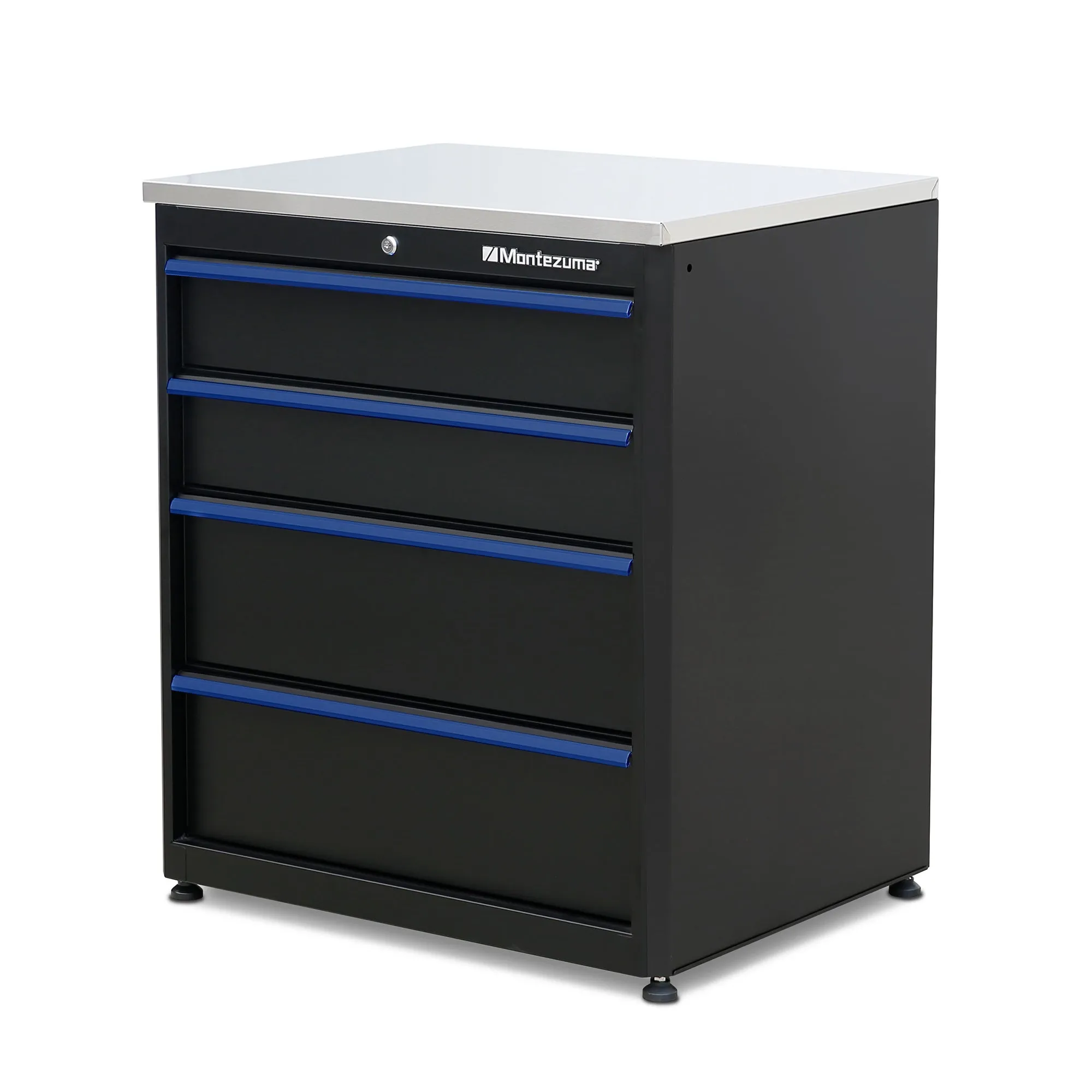 4-Drawer Base Cabinet with Stainless Steel Worktop