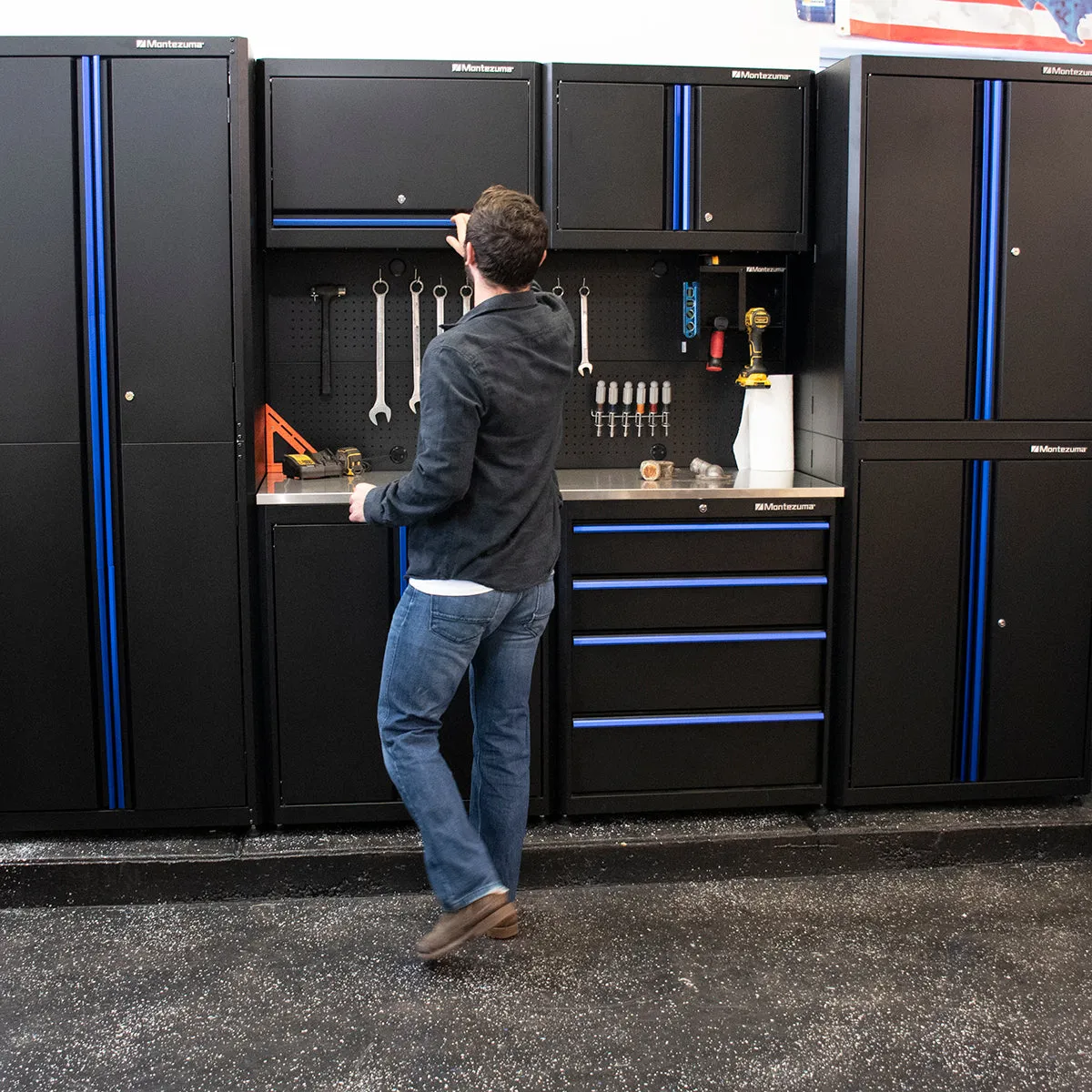 4-Drawer Base Cabinet with Stainless Steel Worktop