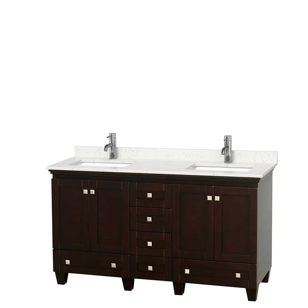 Acclaim 60 Inch Double Bathroom Vanity in Espresso