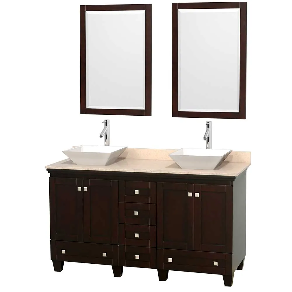 Acclaim 60 Inch Double Bathroom Vanity in Espresso