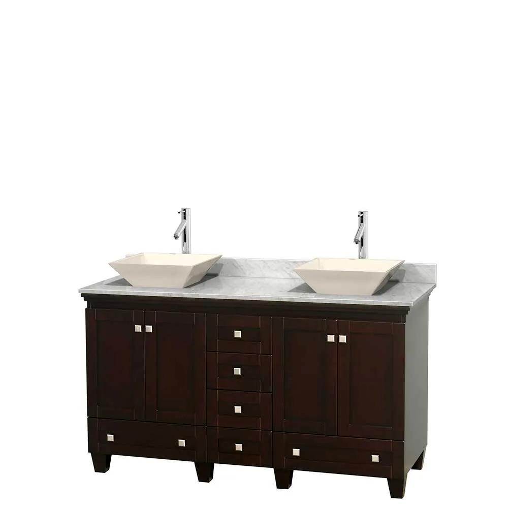 Acclaim 60 Inch Double Bathroom Vanity in Espresso