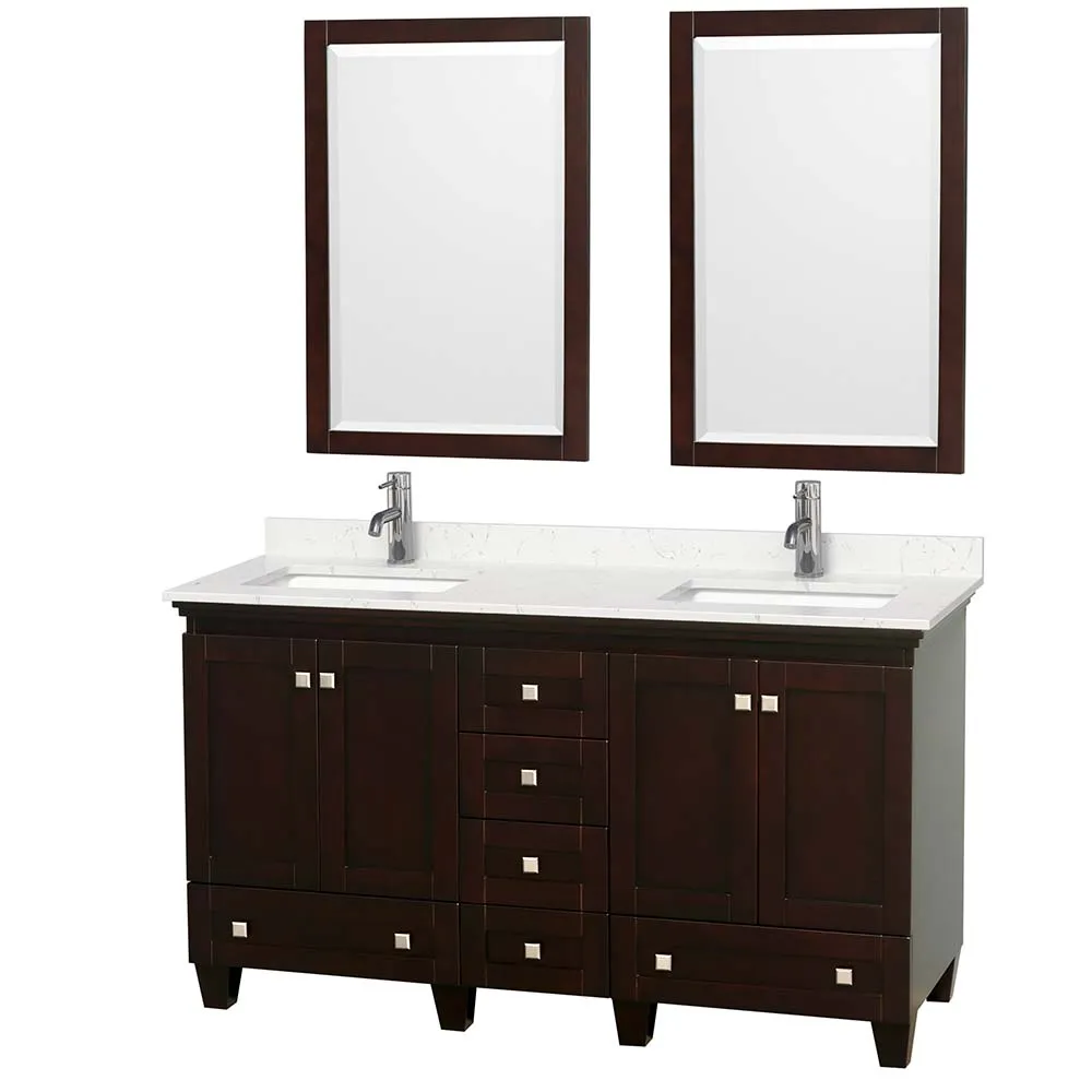 Acclaim 60 Inch Double Bathroom Vanity in Espresso