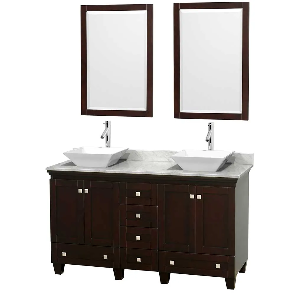 Acclaim 60 Inch Double Bathroom Vanity in Espresso