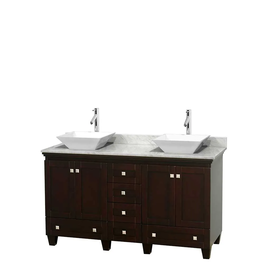 Acclaim 60 Inch Double Bathroom Vanity in Espresso