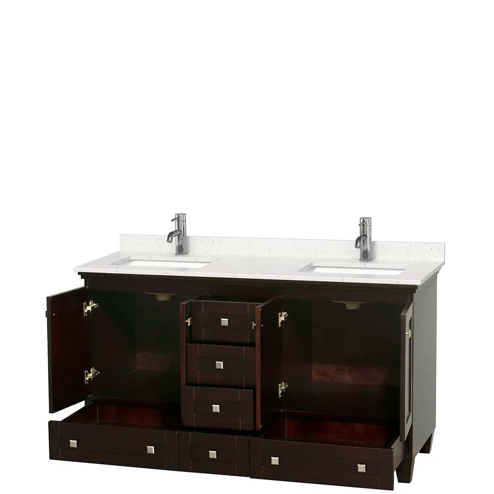 Acclaim 60 Inch Double Bathroom Vanity in Espresso