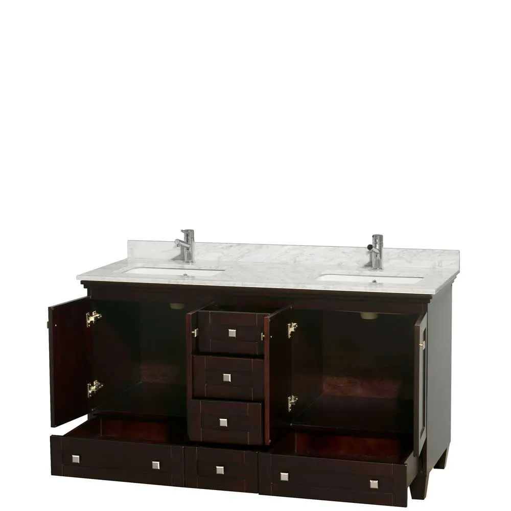 Acclaim 60 Inch Double Bathroom Vanity in Espresso