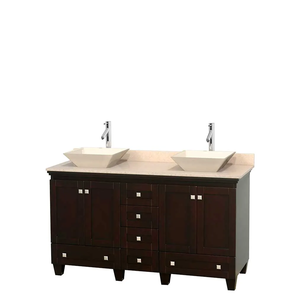 Acclaim 60 Inch Double Bathroom Vanity in Espresso