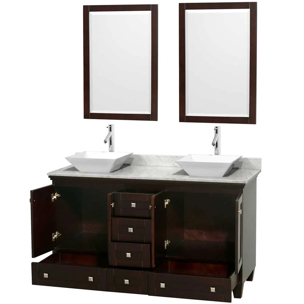 Acclaim 60 Inch Double Bathroom Vanity in Espresso