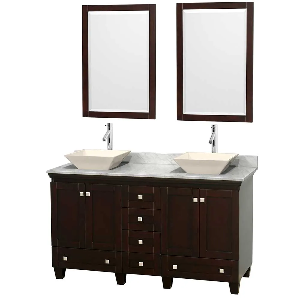Acclaim 60 Inch Double Bathroom Vanity in Espresso