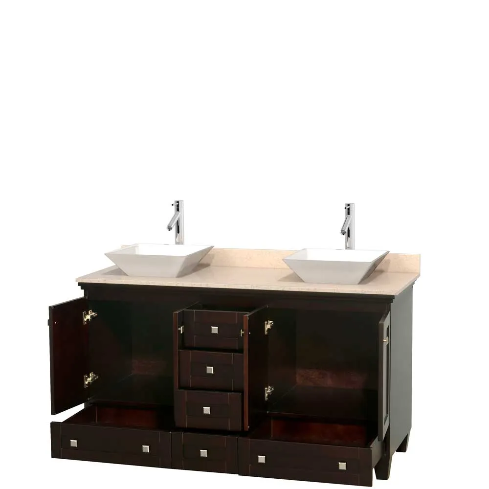 Acclaim 60 Inch Double Bathroom Vanity in Espresso