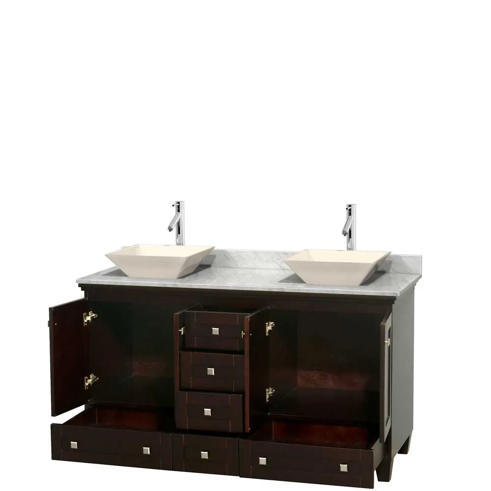 Acclaim 60 Inch Double Bathroom Vanity in Espresso