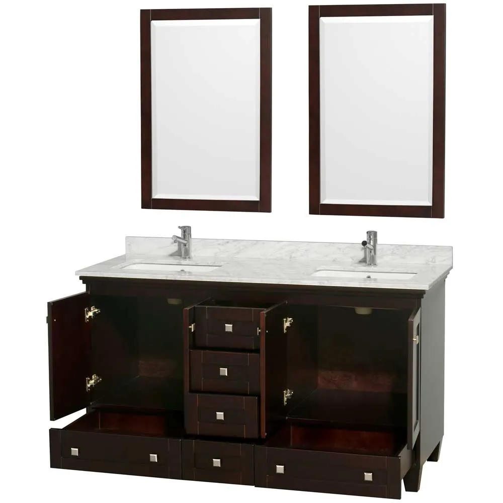 Acclaim 60 Inch Double Bathroom Vanity in Espresso