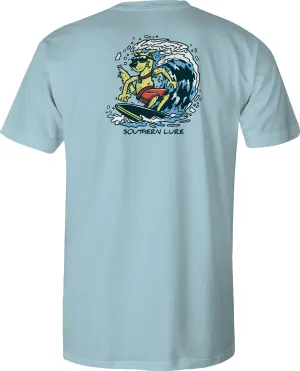 Adult Short Sleeve Tee - Surf Dawg - Sky Blue