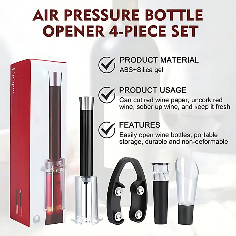 Air Pump Corkscrew Set for Cork Removal