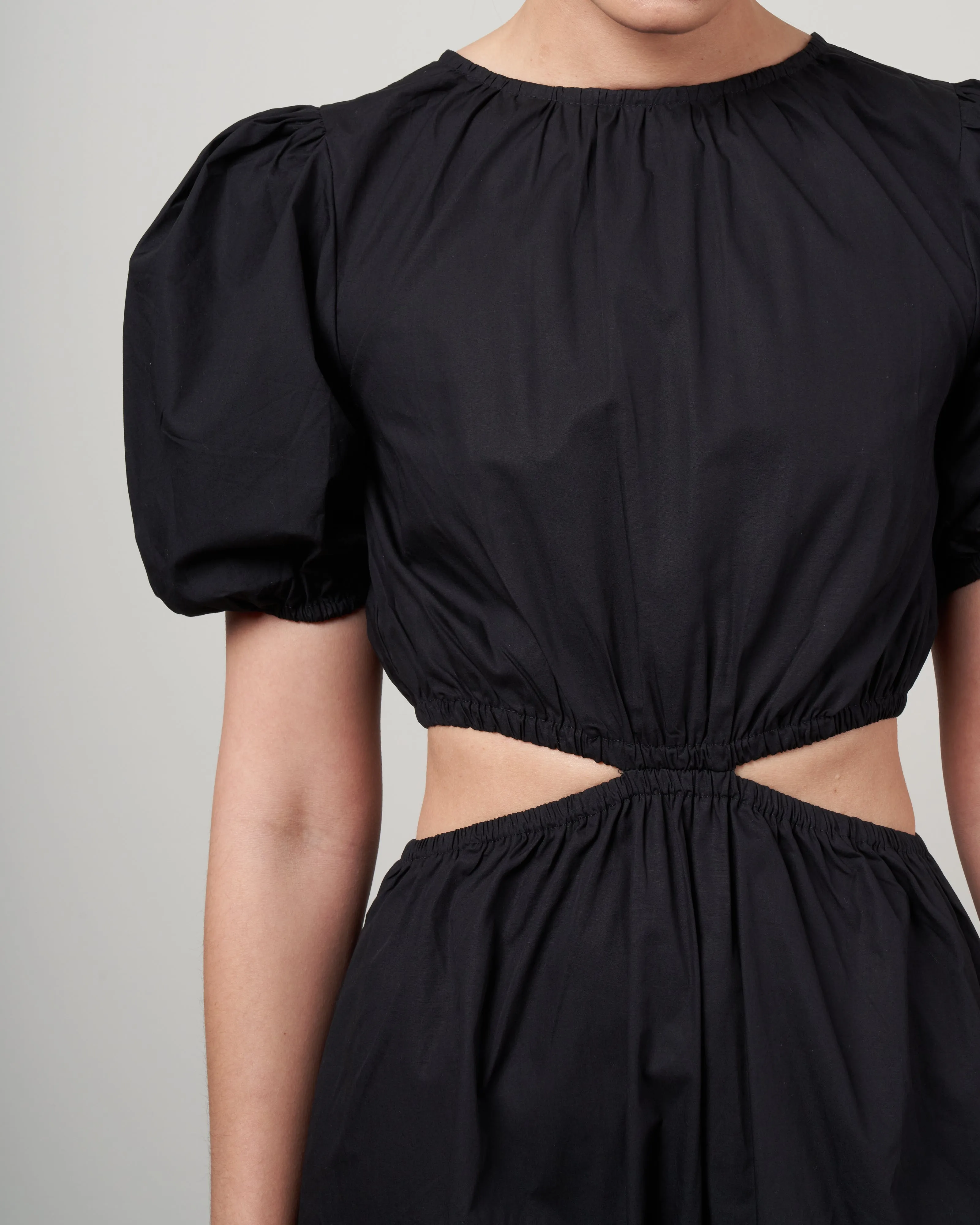 alessandria midi dress - plain black