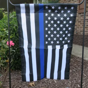 American Flag Thin Blue Line Garden Flag