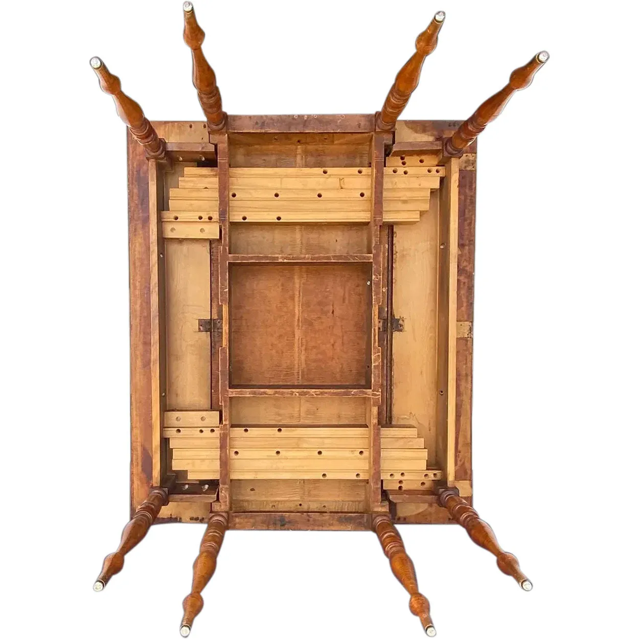 American New England Sheraton Tiger Maple Dining Table
