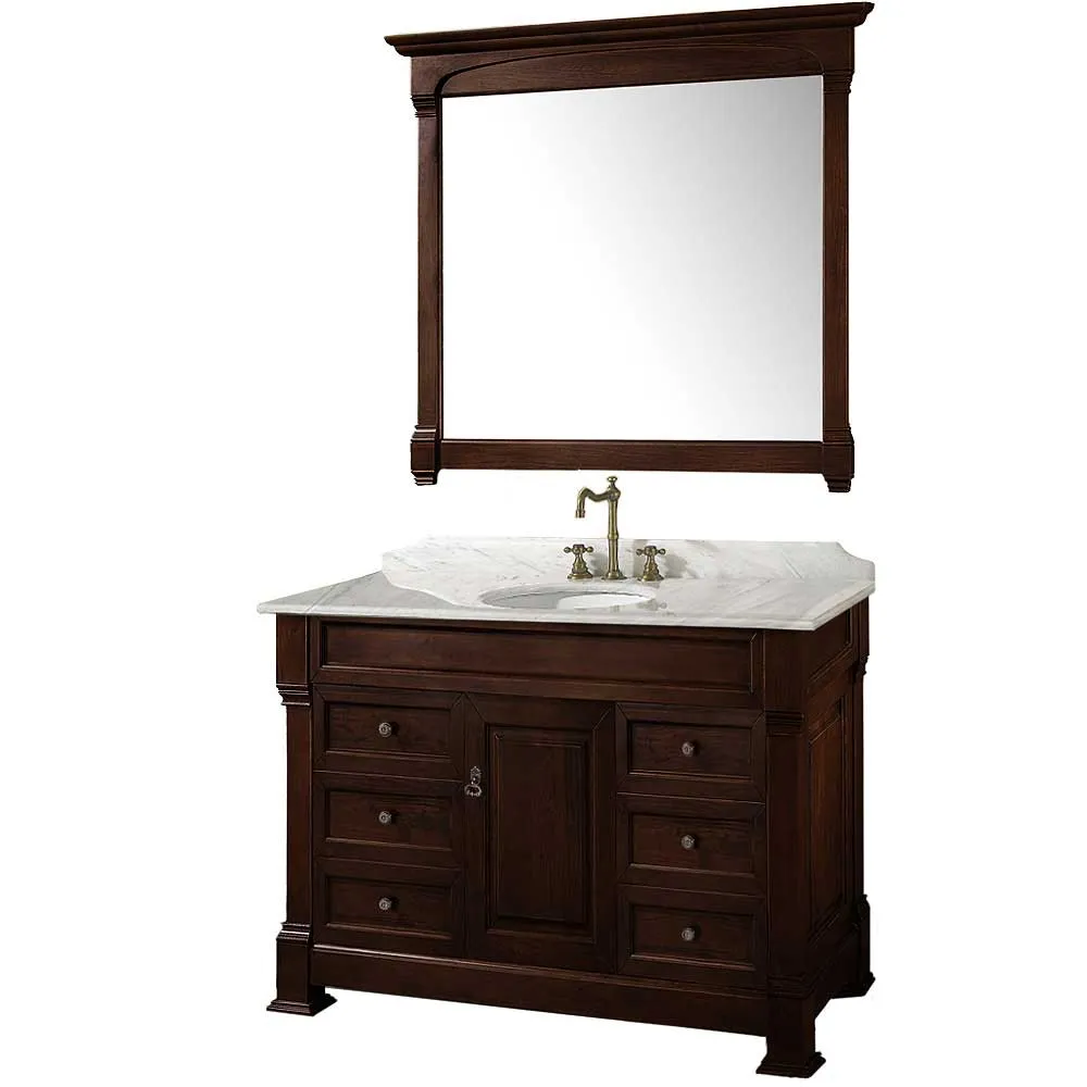 Andover 48 Inch Single Bathroom Vanity in Dark Cherry