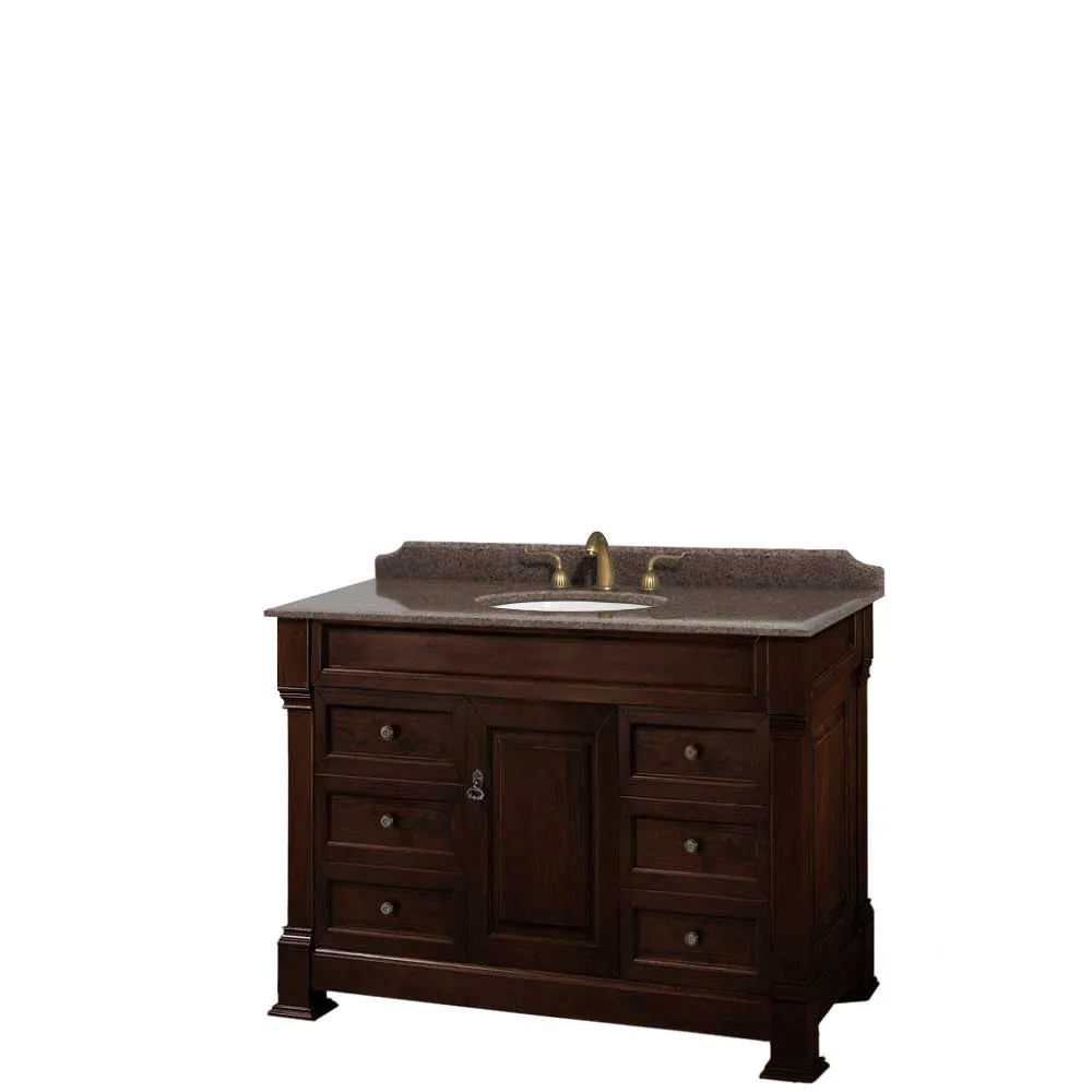 Andover 48 Inch Single Bathroom Vanity in Dark Cherry