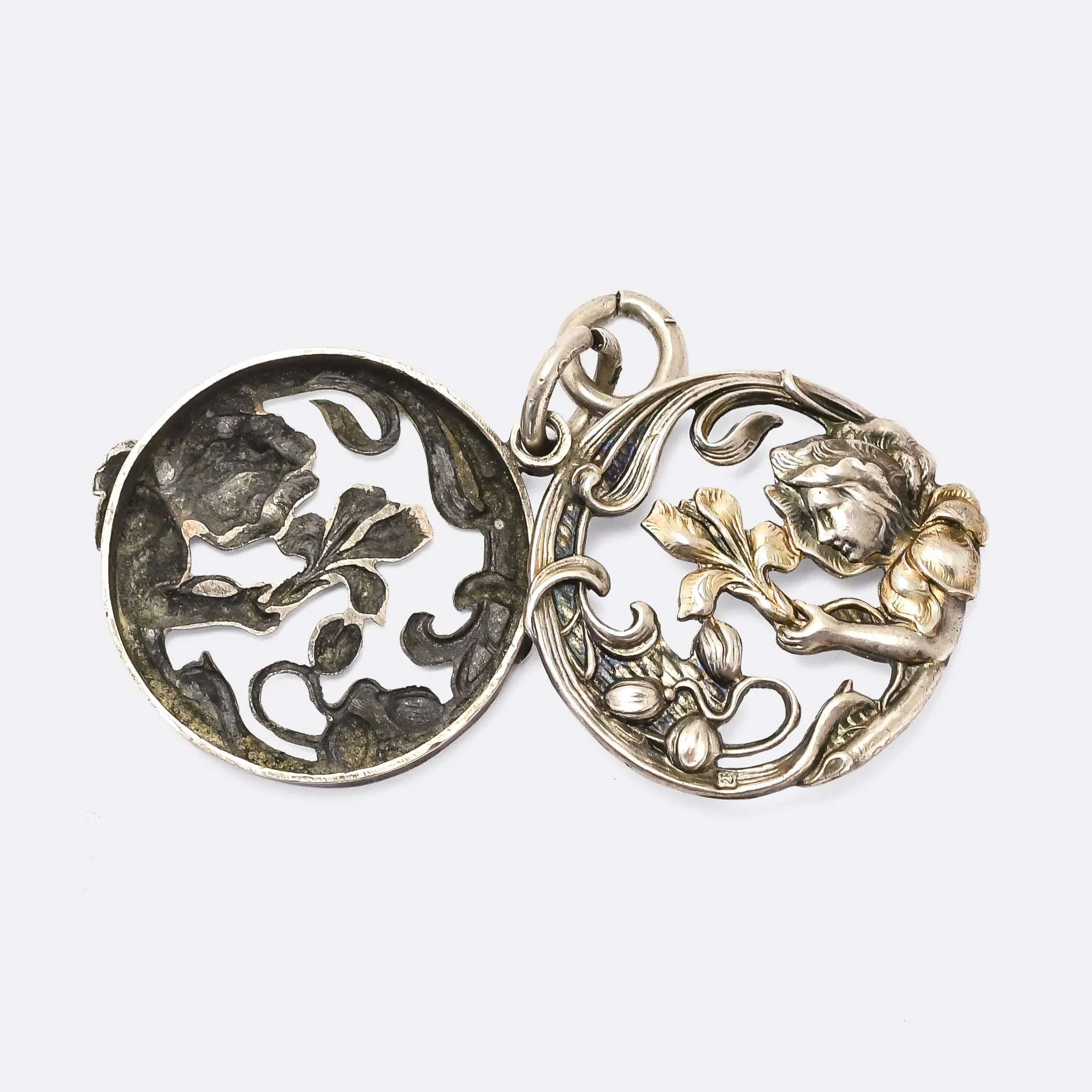 Arts & Crafts Silver Openwork Locket