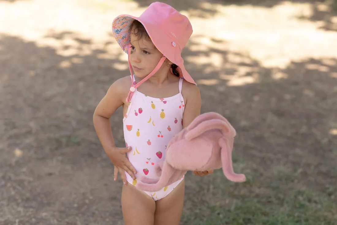 Baby Girls’ One-Piece Swimsuit pink with Fruit print