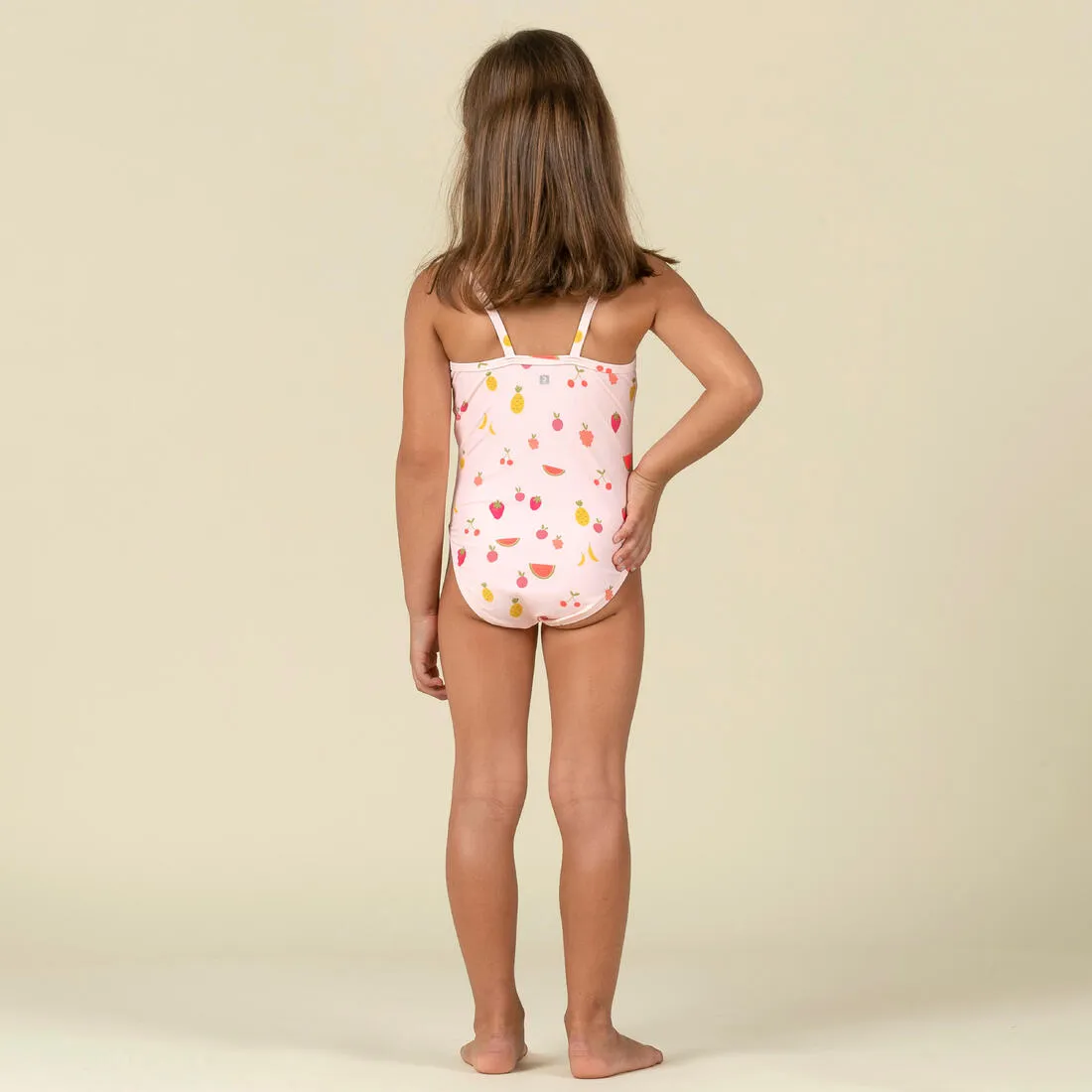 Baby Girls’ One-Piece Swimsuit pink with Fruit print