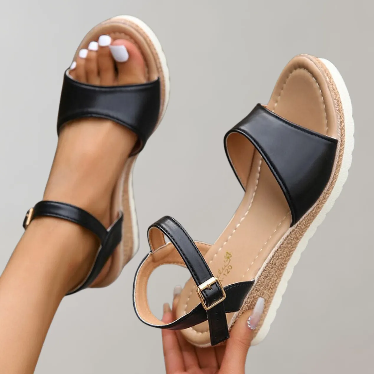 B&S | Orthopaedic & Comfortable Platform Sandals for Women – Breathable Materials & Adjustable Straps for Perfect Fit